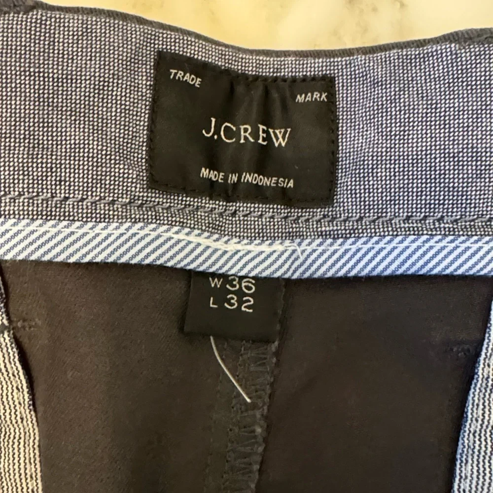 NWT J Crew 484 Slim-fit chino pant • size 36x32 •grey color